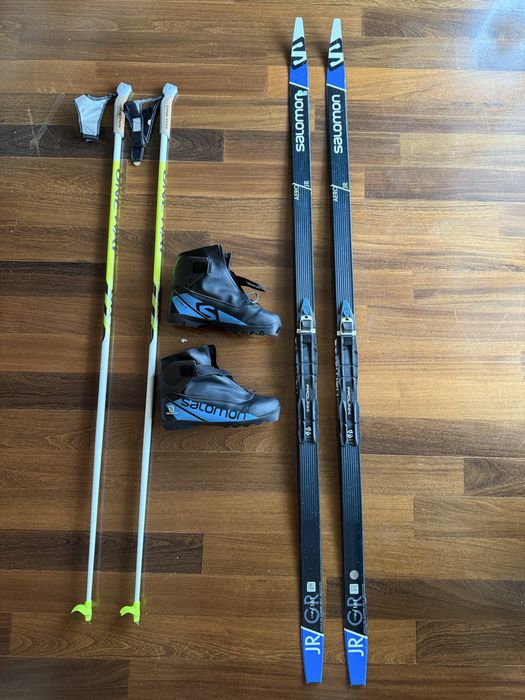 Zestaw biegowki salomon r combo 40 2/3, aero 161cm, kijki carbon