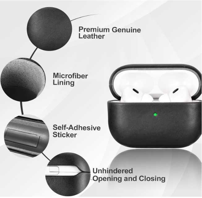 eleganckie etui czarne do airpods pro 2
