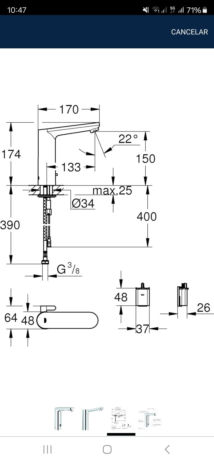 Torneira Grohe Automatizada