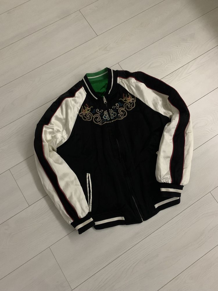 Бомбер куртка двухстороний с драконом по типу Ed Hardy Audiger S/m
