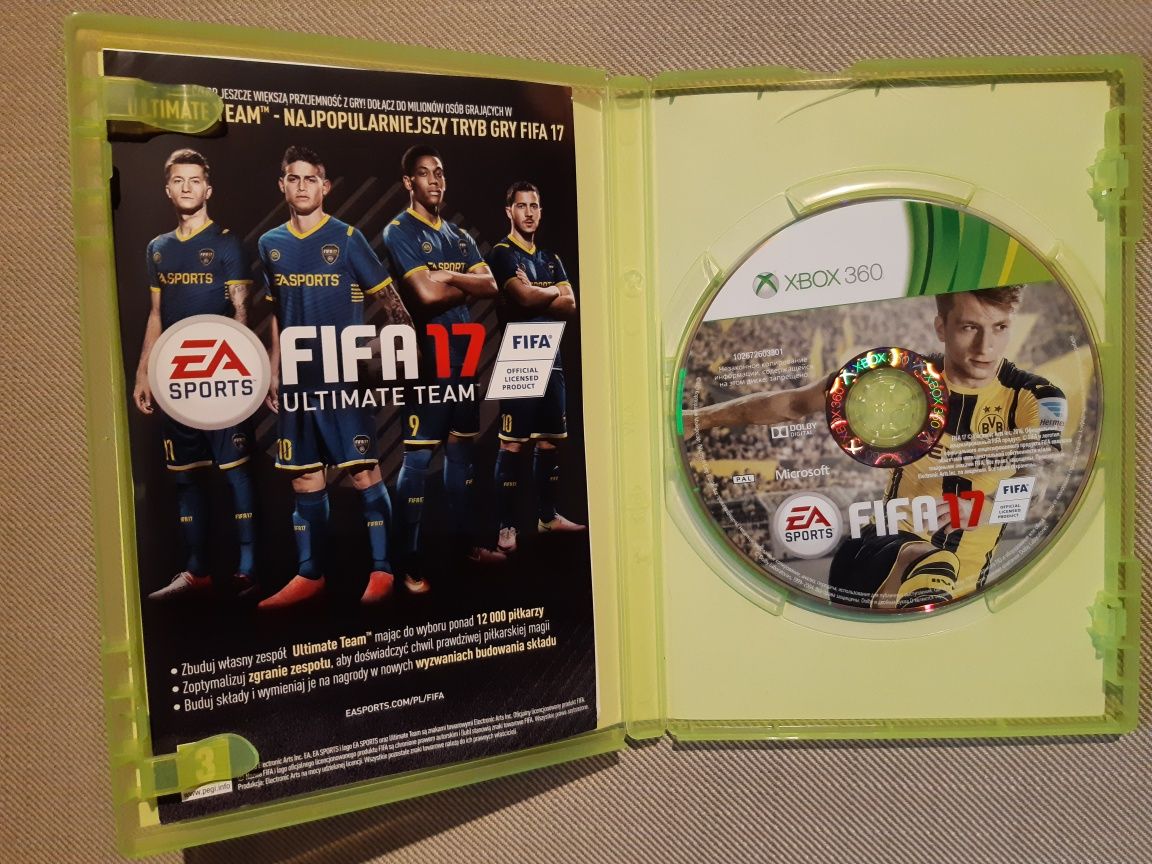 Gra FIFA 17 PL na konsolę xbox 360