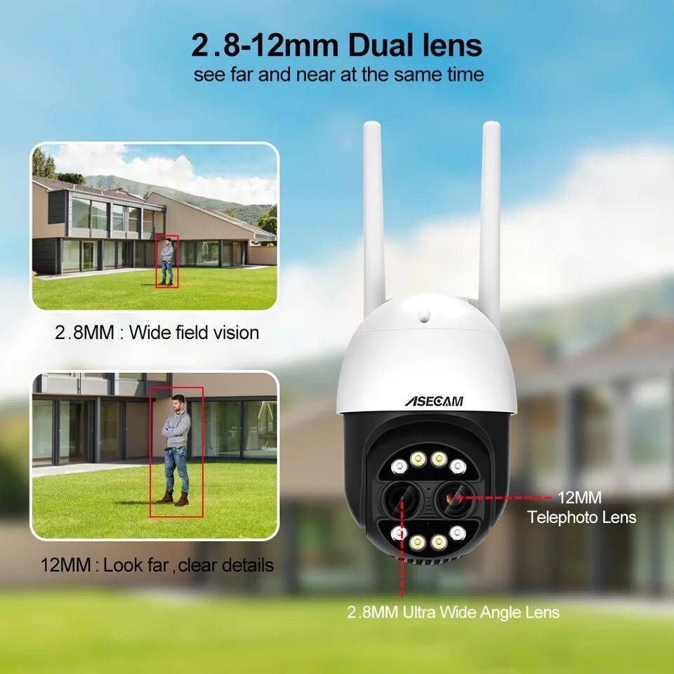 Вулична WiFi поворотна IP камера відеоспостереження 8mp,zoom x8