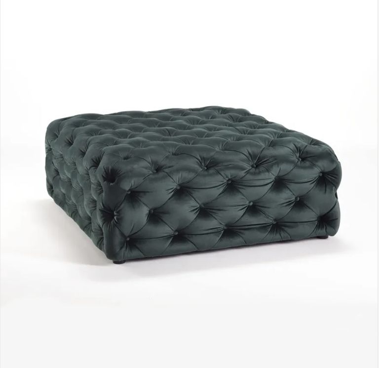 Zjawiskowa pufa kanapa Sofaroom Chesterfield zielona 103x103 madeIN PL