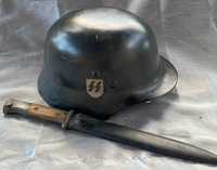 Niemcy 2 wojna  helm  SS.   M35 czarny