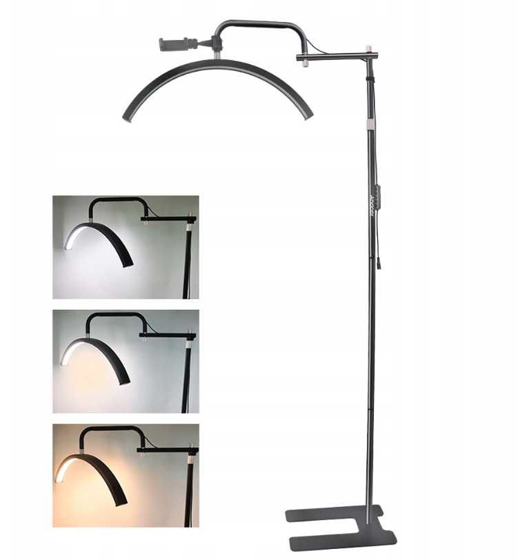 Andoer HD-M23X 36W Półksiężyc lampa podłogowa LED kosmetyczna rzęsy