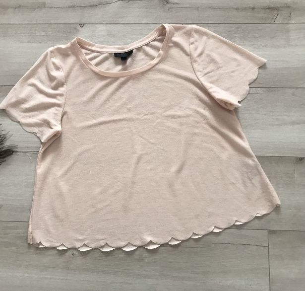 Укорочена футболка- топ, блуза оверсайз Topshop 42-44 роз