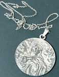 Lindo colar e grande medalha N.S. da Imaculada Conceição em prata