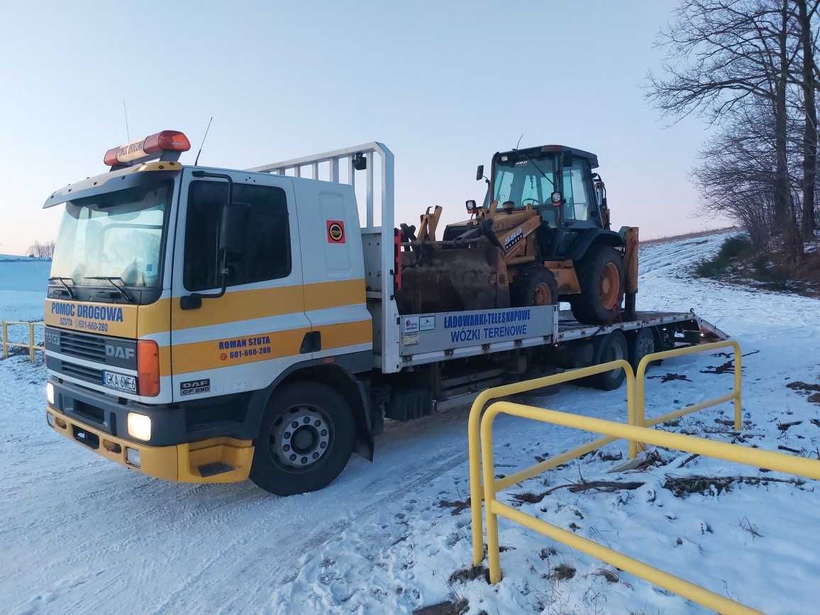 Transport wózków widłowych maszyn rolniczych budowlanych pomoc drogowa