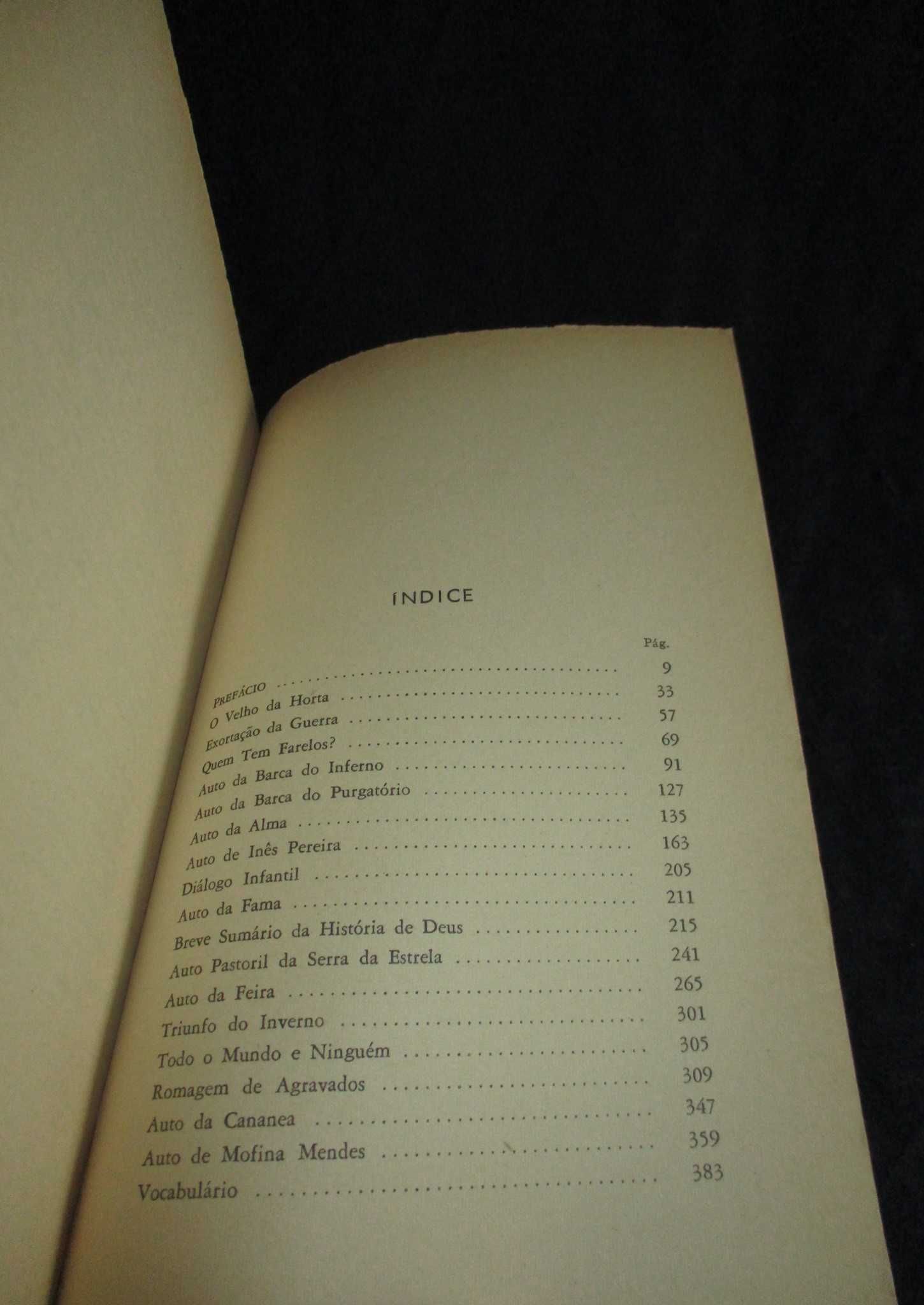 Livro Teatro de Gil Vicente António José Saraiva Portugália 1959