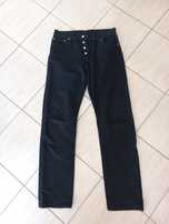 firmowe męskie spodnie jeans-LEVIS-501-30/32-M-czarne