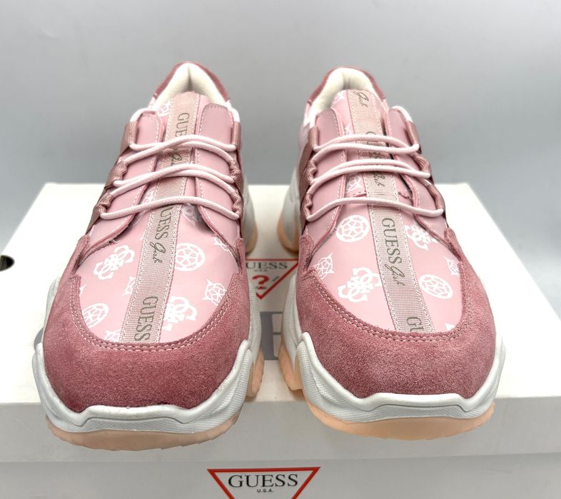 ‼️Nowe oryginalne sneakersy GUESS Renata różowe 39 AZ 230 ekoskóra