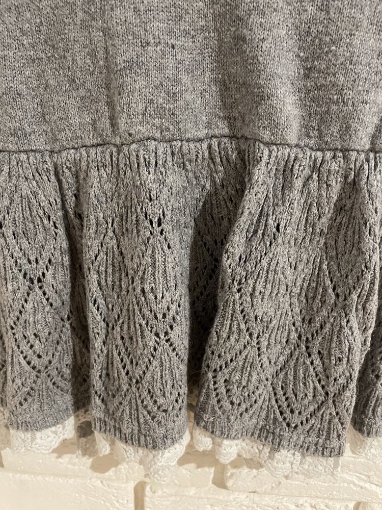 Komplet H&M spódnica i sweterek ażurowy wzorek wz