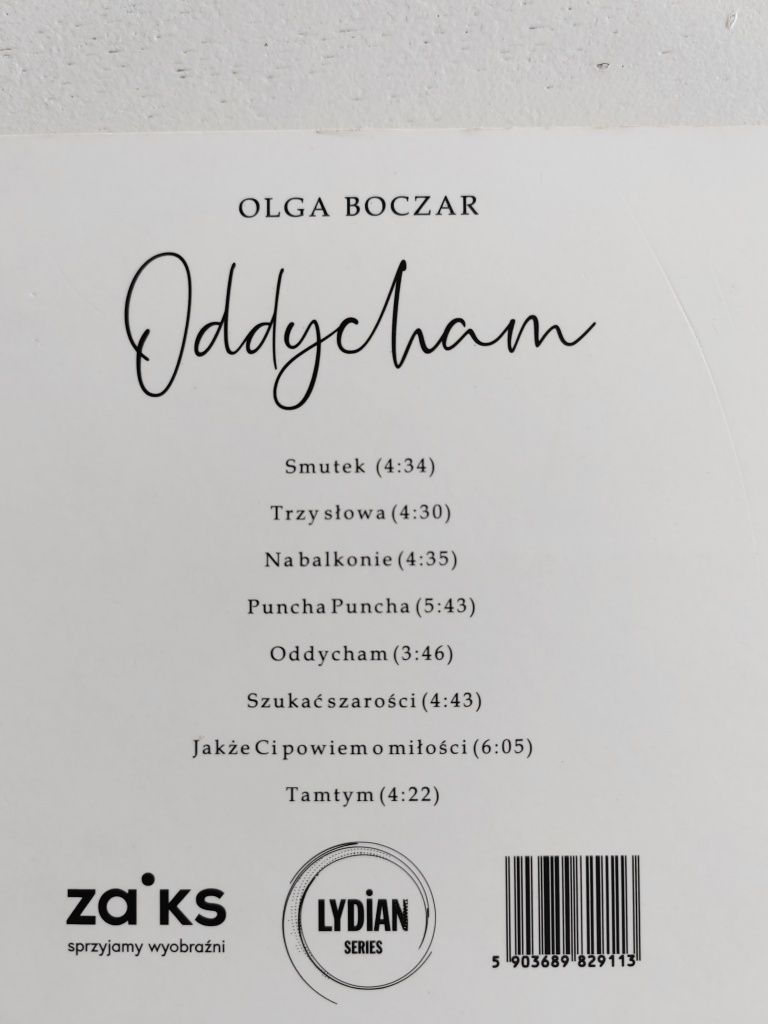 Olga Boczar Oddycham płyta CD