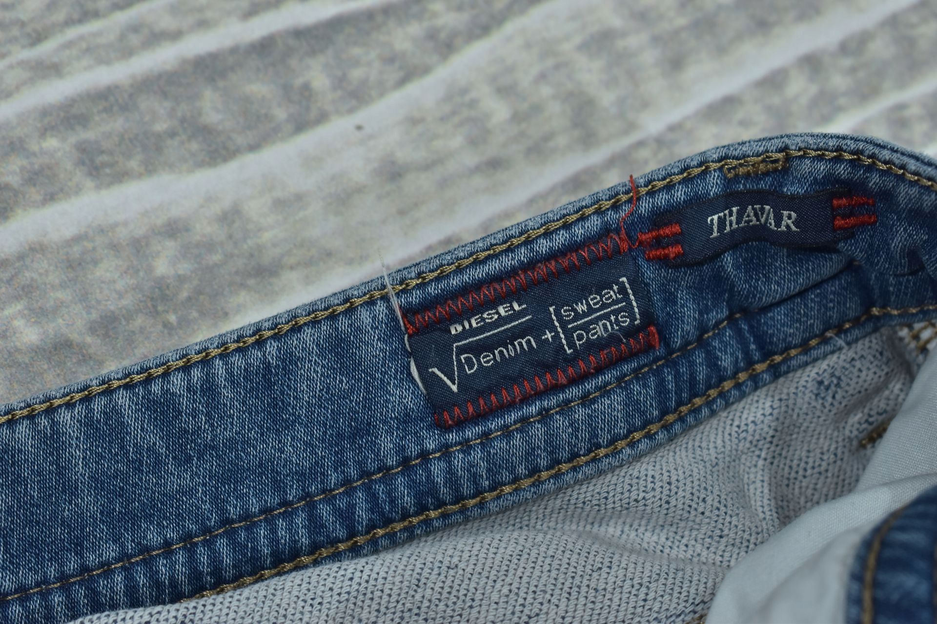 Diesel Thavar Denim Sweatpants Jeansy Męskie / 32