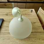 Lampa sufitowa jednopunktowa E27, mleczny szklany klosz