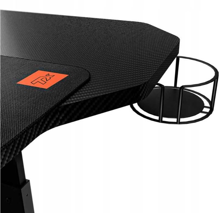 Regulowane Biurko Gamingowe 120x60cm e-sports Czarne Dla Gracza OKAZJA