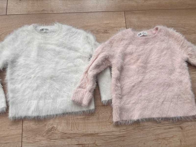 Sweterki dla bliźniaczek H&M 98/104