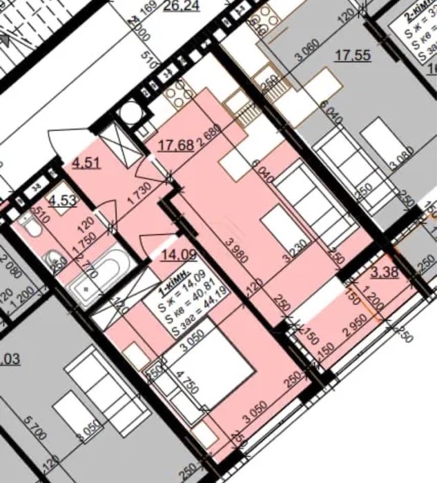 Однокімнатна квартира в ЖК Міленіум з кладовкою