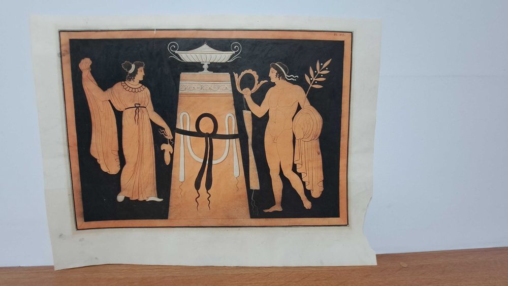 Grafika antyczna – scena grecka, ok. 55x42 cm (278)