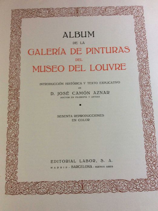 Album de la galería de pinturas del Museo de Louvre...