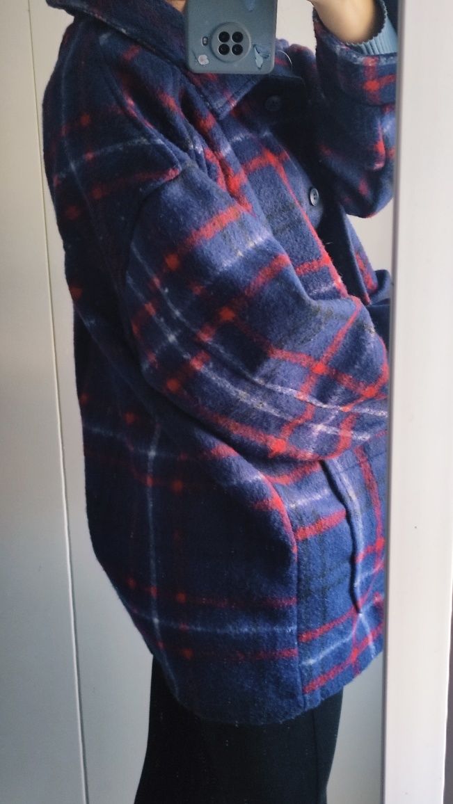 Kurtka jesienna koszulowa elegancka damska L XL oversize