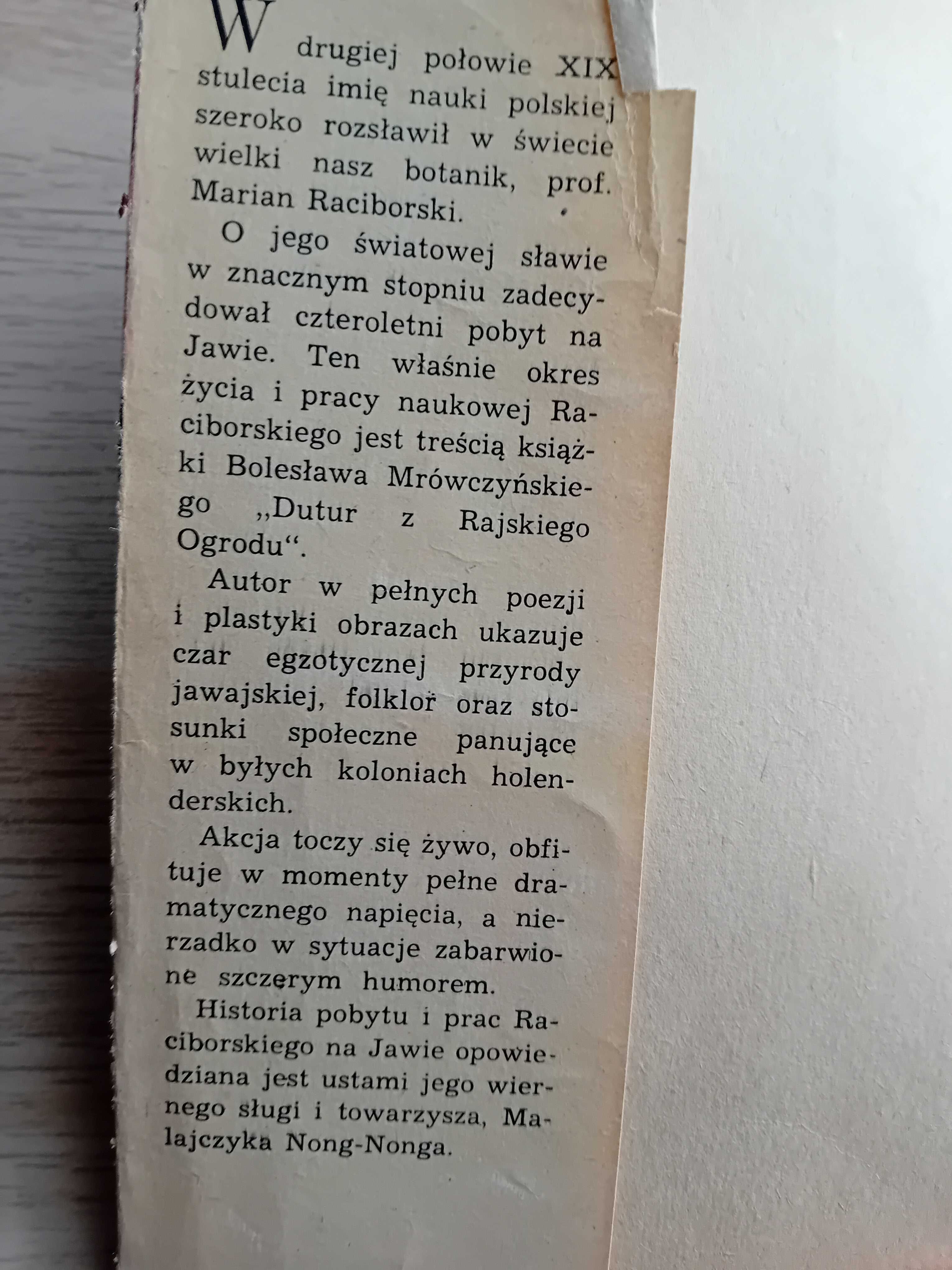 Dutur z rajskiego ogrodu - Bolesław Mrówczyński