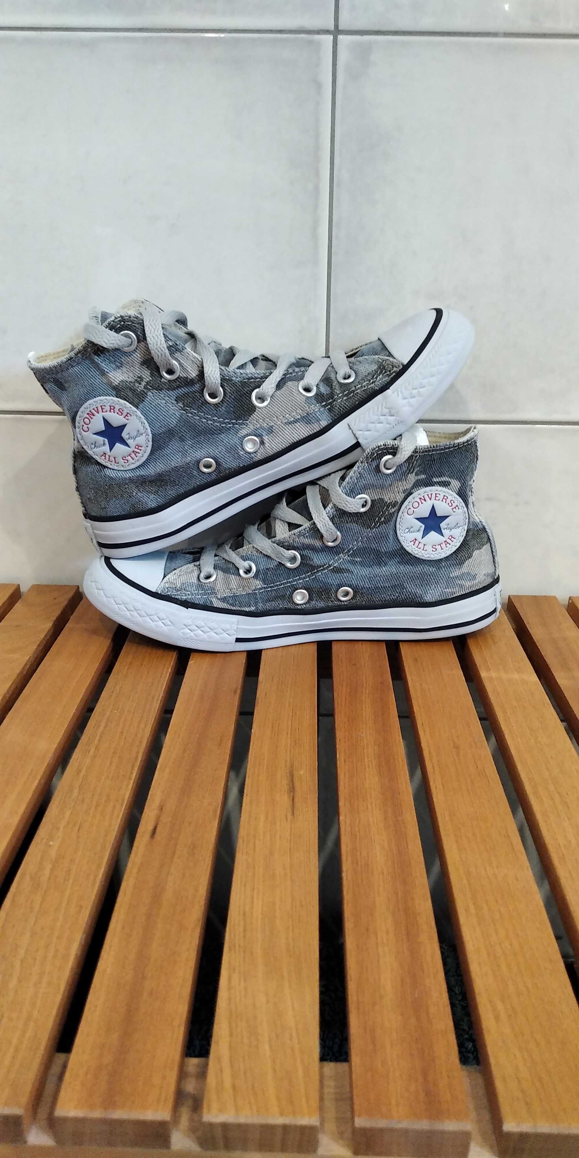 Wysokie trampki moro Converse rozm.33 dł.wkł.20cm