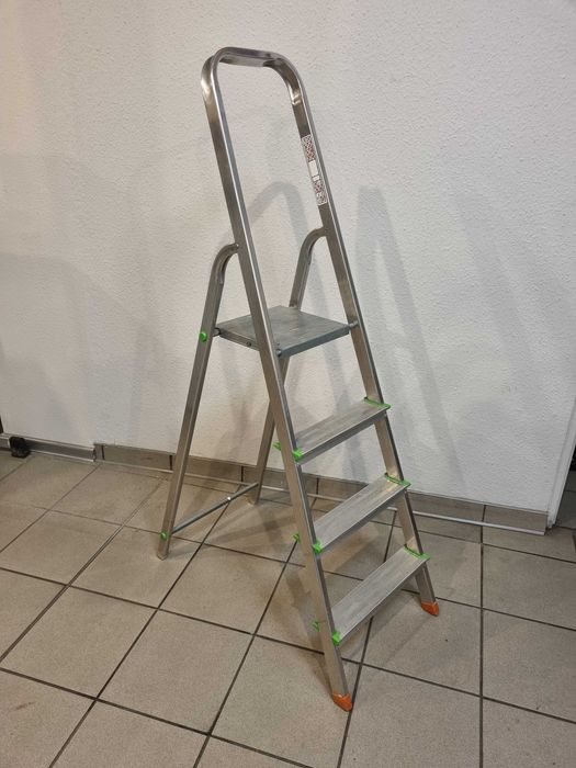 Lekka drabina domowa, 4 stopnie, aluminowa