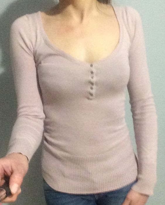 Liliowy sweterek tally weijl, xs