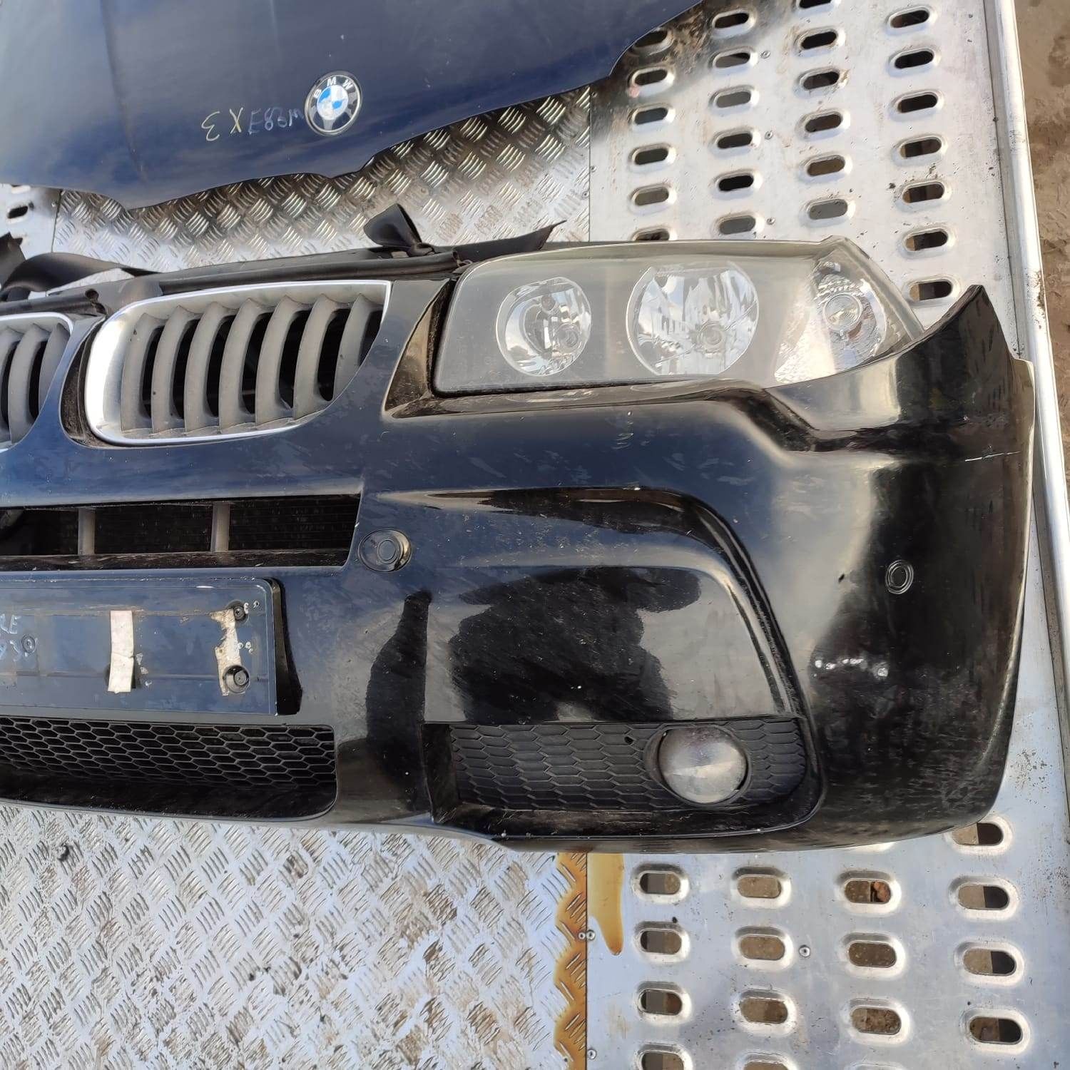 Zderzak maska lampa błotnik pas przedni BMW X3 blackshappire