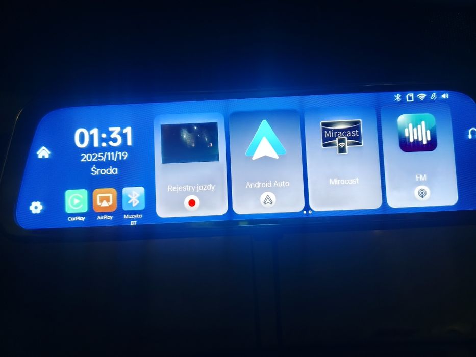 Kamerka rejestrator samochodowy w lusterku android