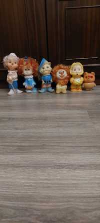Детские резиновые игрушки старые космонавт клоун Буратино Винни Пух Ко