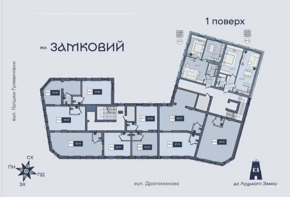 Продаж комерційного приміщення з орендарем у елітному ЖК Замковий