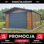 Garaż blaszany drewnopodobny jednostanowiskowy 4x6 garaze blaszane