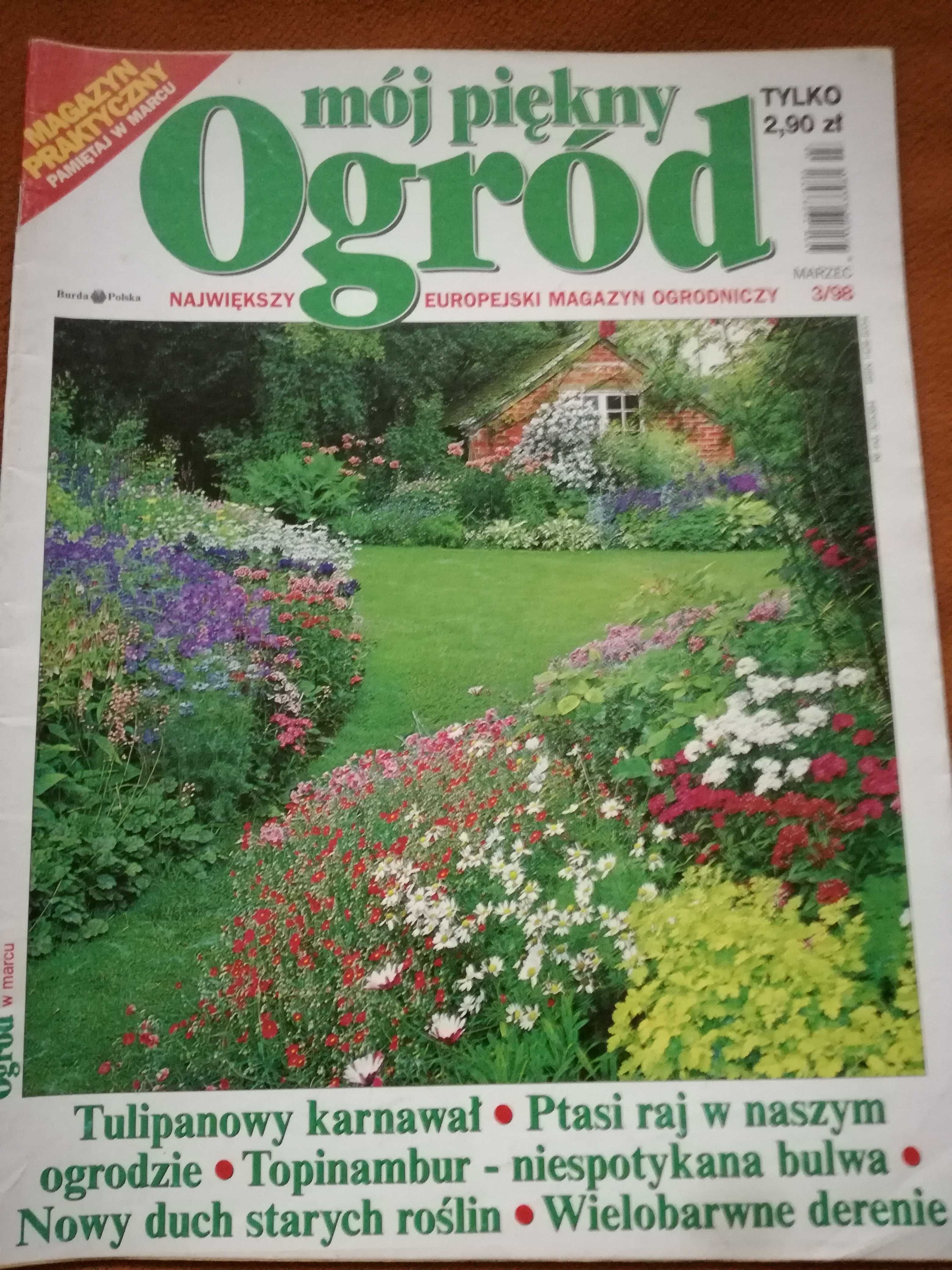 Mój piękny ogród 2/98 i 3/98 czasopismo,magazyn.Dwa egzemplarze.