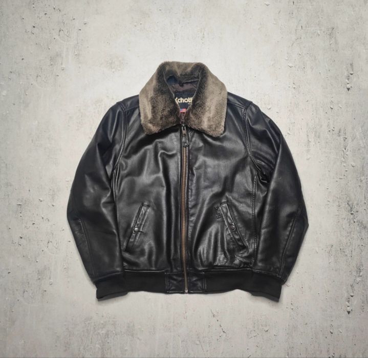 SCHOTT N.Y.C. Kurtka Skórzana XL Pilotka Biker Skóra Cowhide