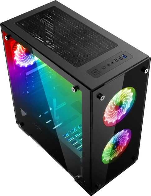 Корпус GameMax H605-TA скляний RGB Minitower microATX НОВИЙ!