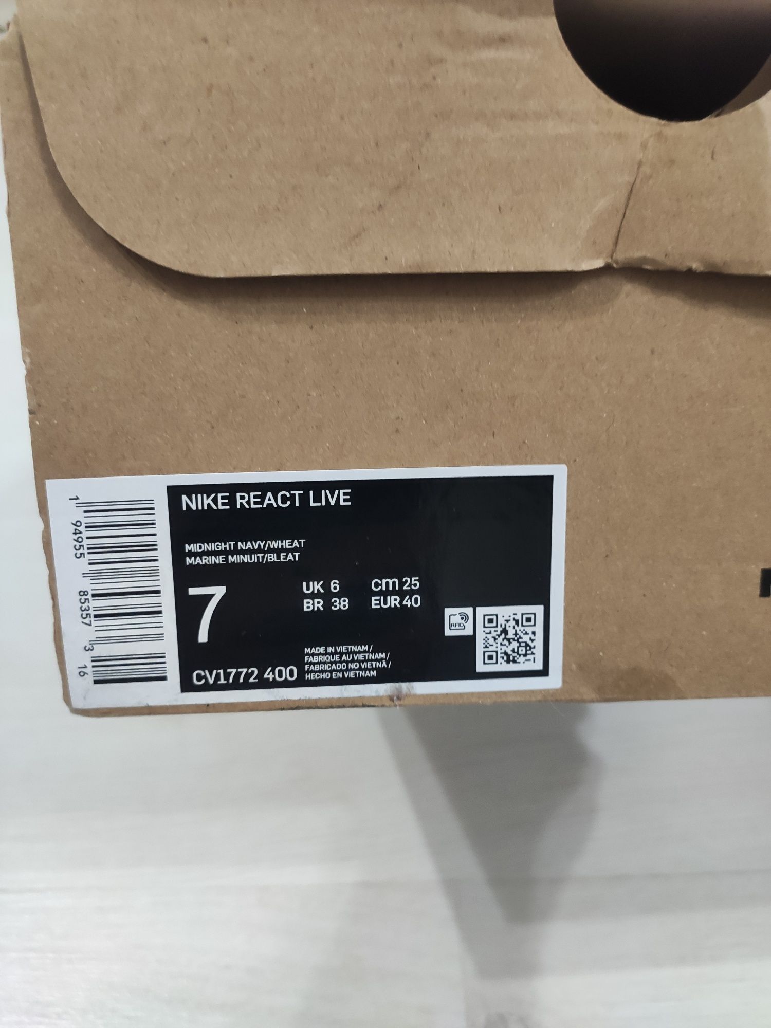 Кросівки Nike React Live Blue N. 354 CV1772-400 40 розмір