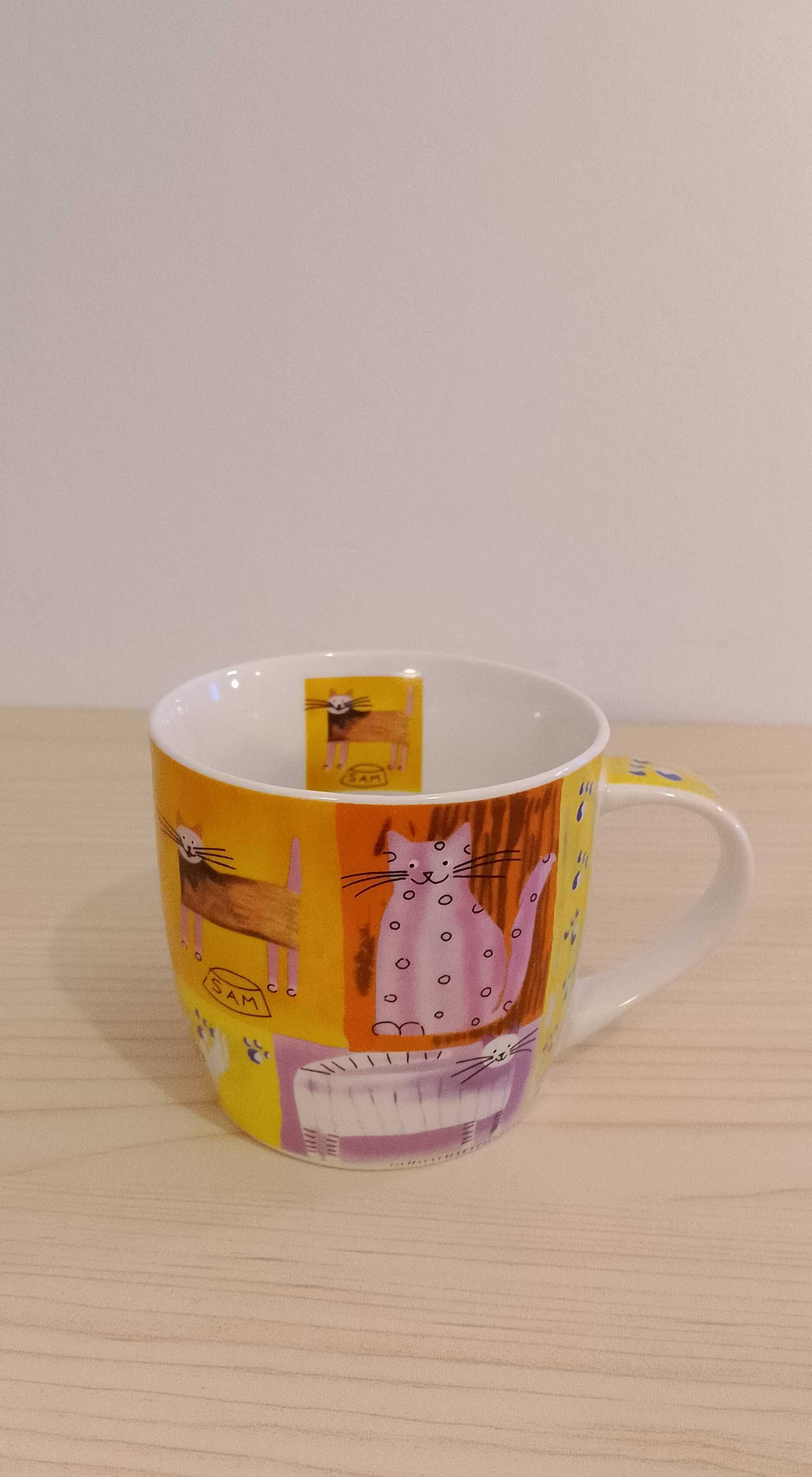 Kubek ceramiczny koty, 300 ml /nowy/.