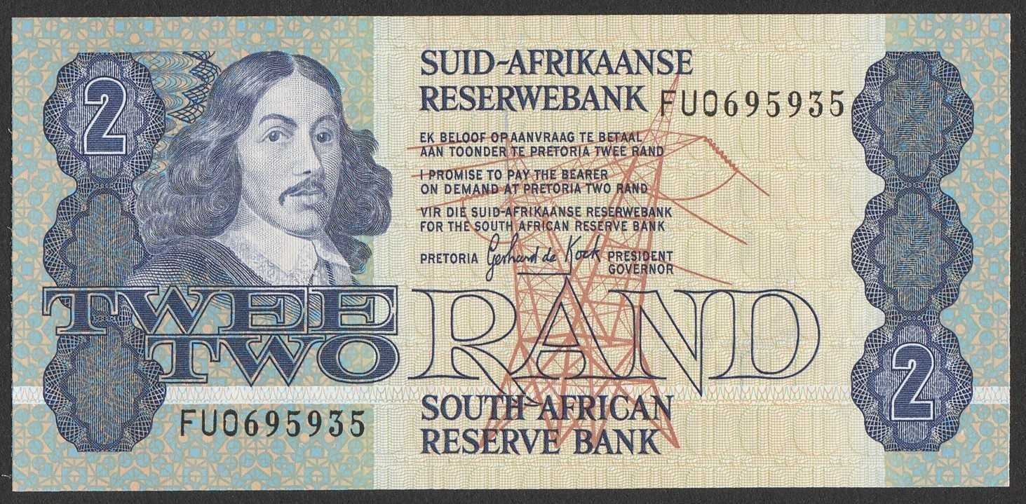 RPA Afryka Południowa 2 rand 1973/81 - stan bankowy UNC