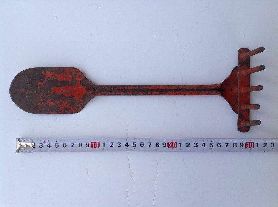 Лопатка + грабли 2 в 1 садовые винтаж ретро СССР лопата грабельки сад