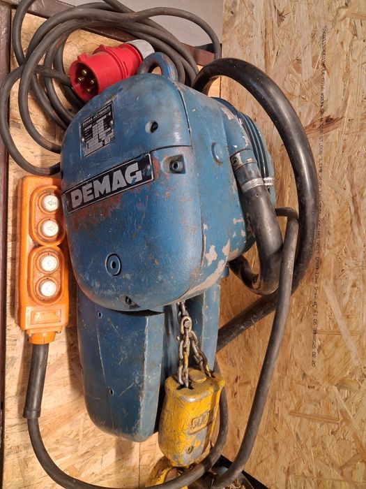 Wciągarka łańcuchowa DEMAG PK2N-F 500 kg, 380V, pilot, sprawna