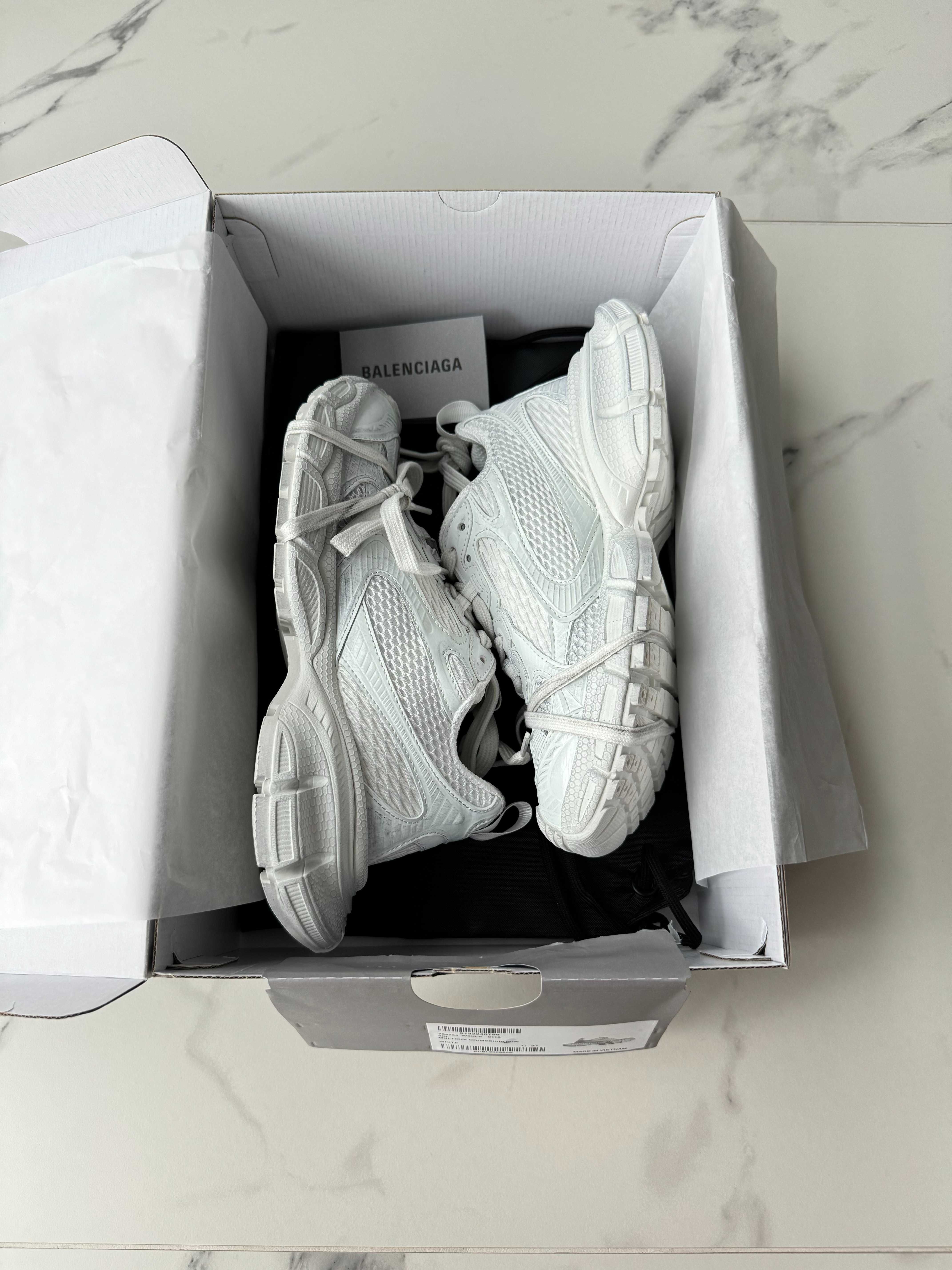 Кросівки Balenciaga 3XL White Silver / Dirty White / кроси Баленсіага