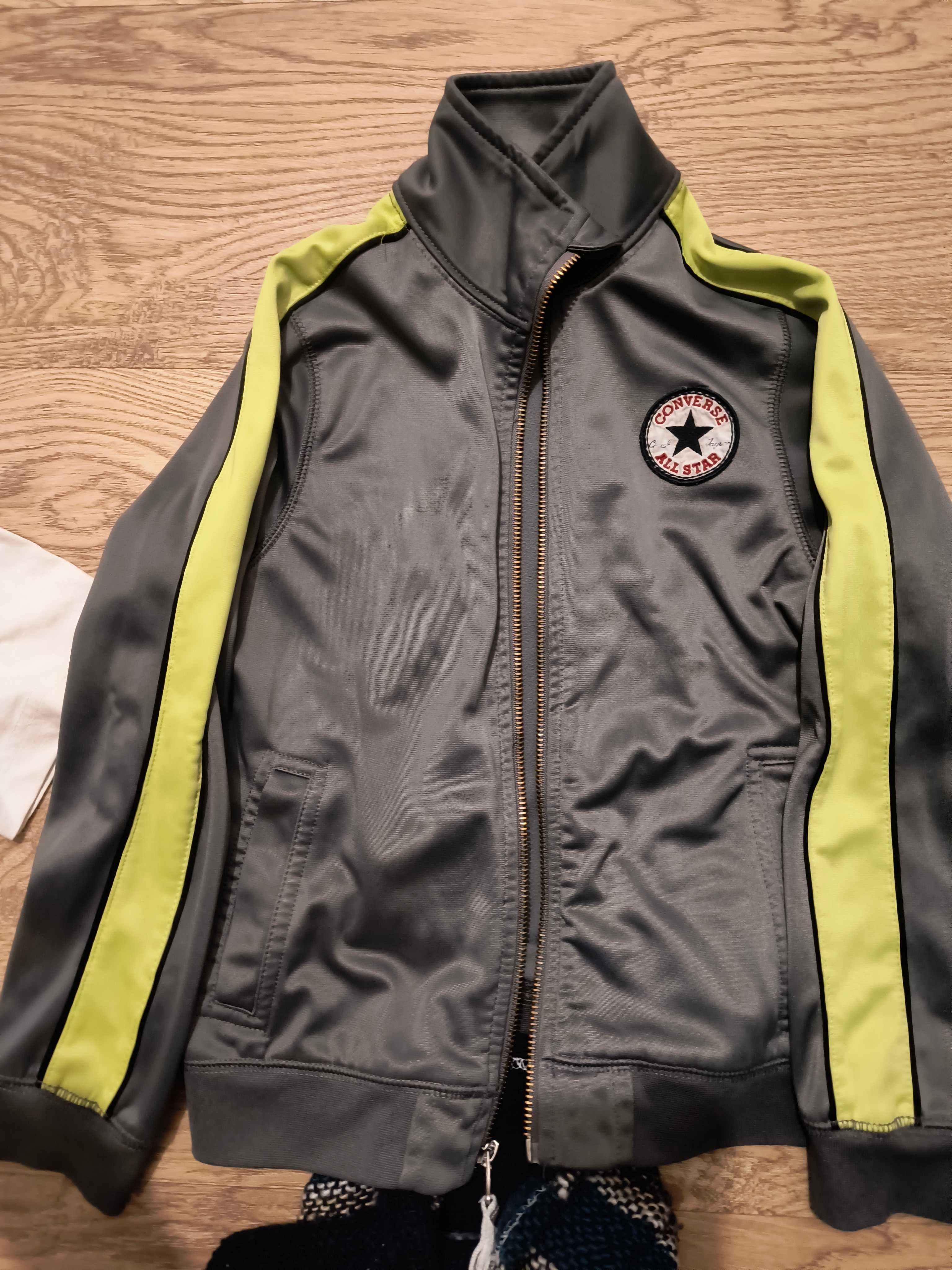 Zestaw 14 ubrań chłopięcych: Hilfiger, Adidas, Nike, Converse.110-128.