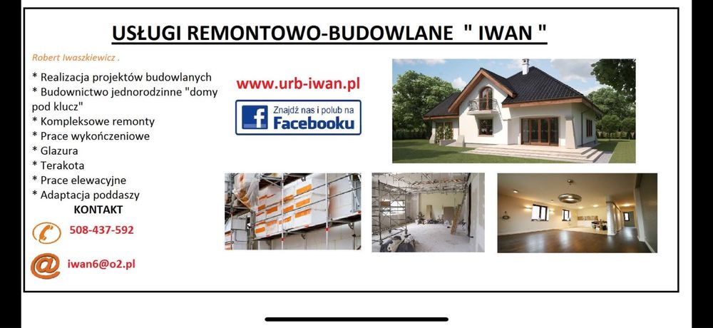 Usługi remontowo - budowlane