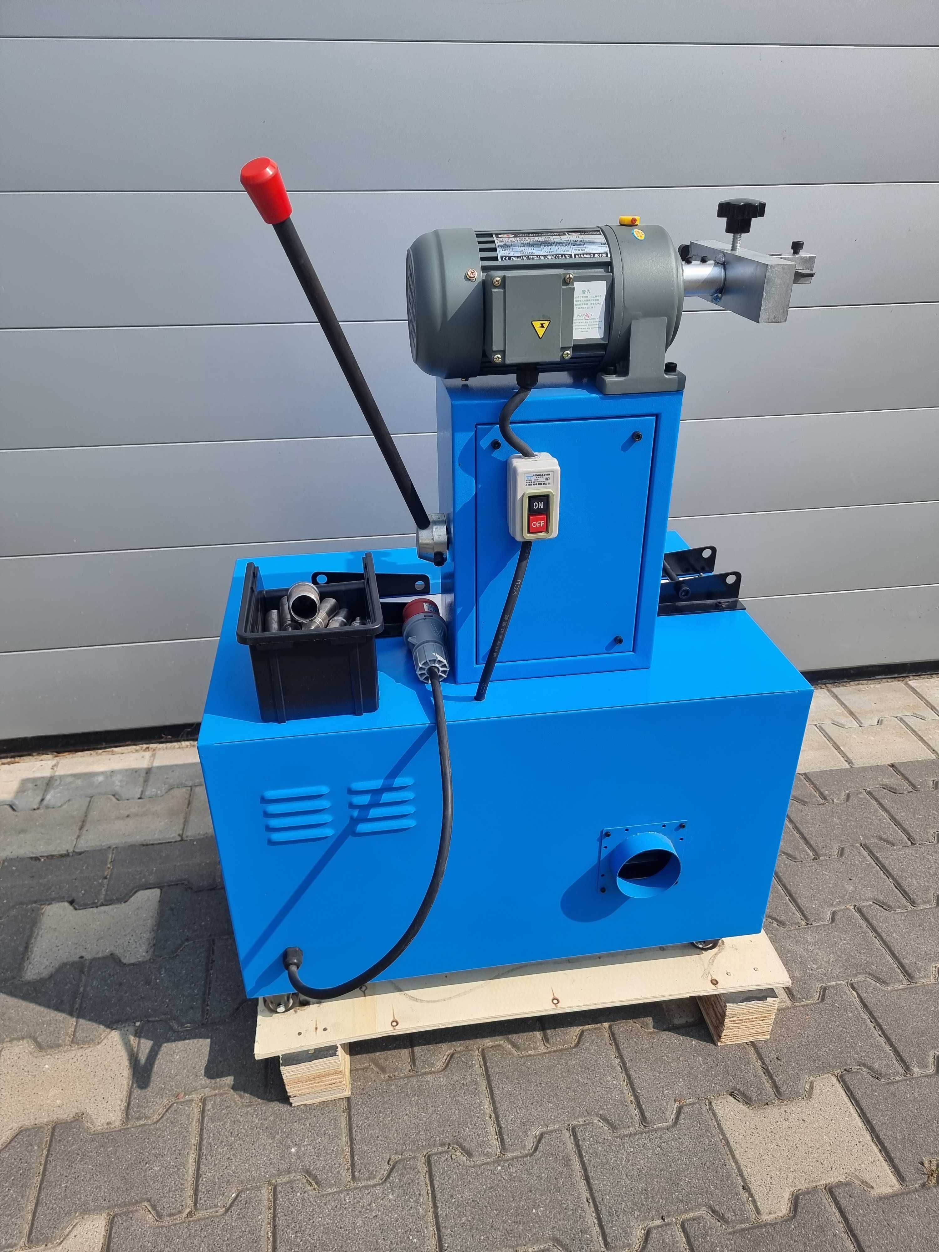 Przecinarka z skórowarką do węży hydraulicznych
