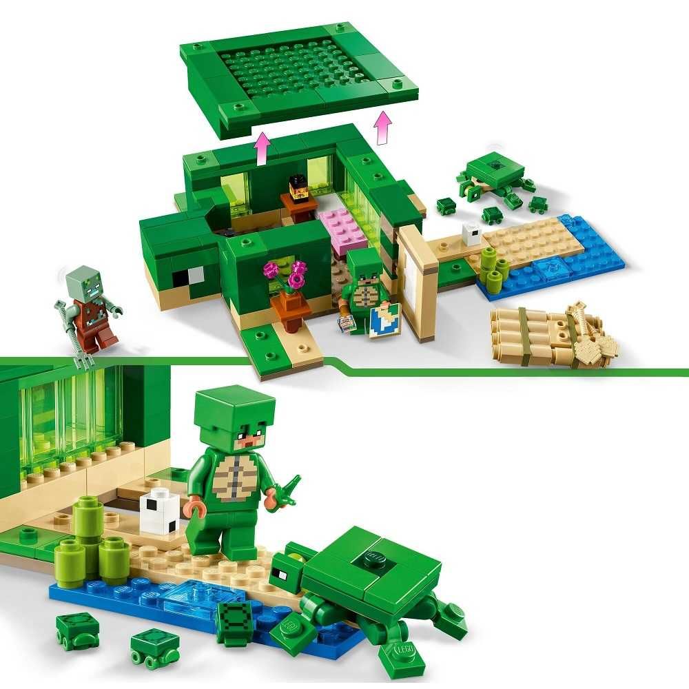 Klocki Lego 21254 Minecraft Domek na plaży żółwi
