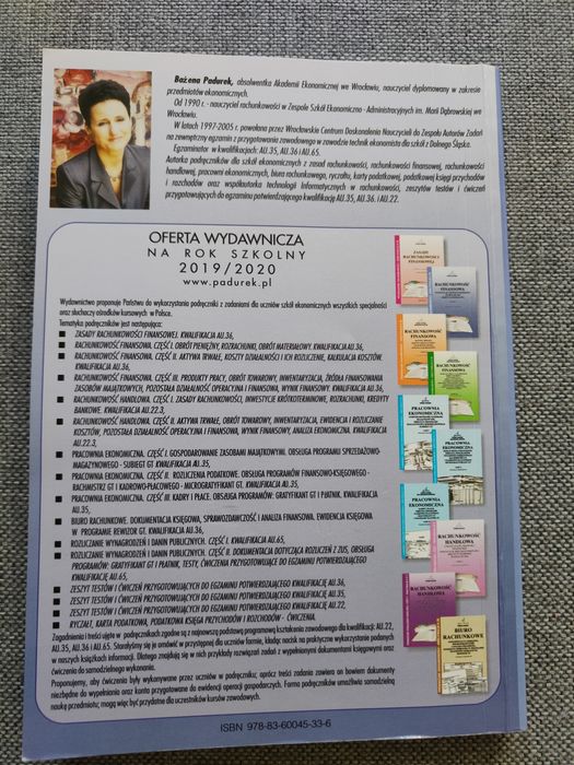 Rachunkowość finansowa część 1 kwalifikacja A.U 36 ( Bożena Padurek )