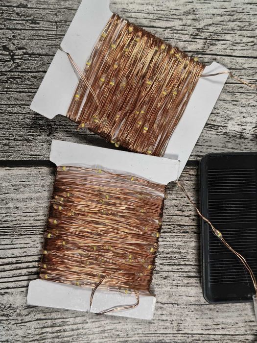 Litogo Solarny Łańcuch Świetlny 120Led Wodoodporne Z Drutu 2szt