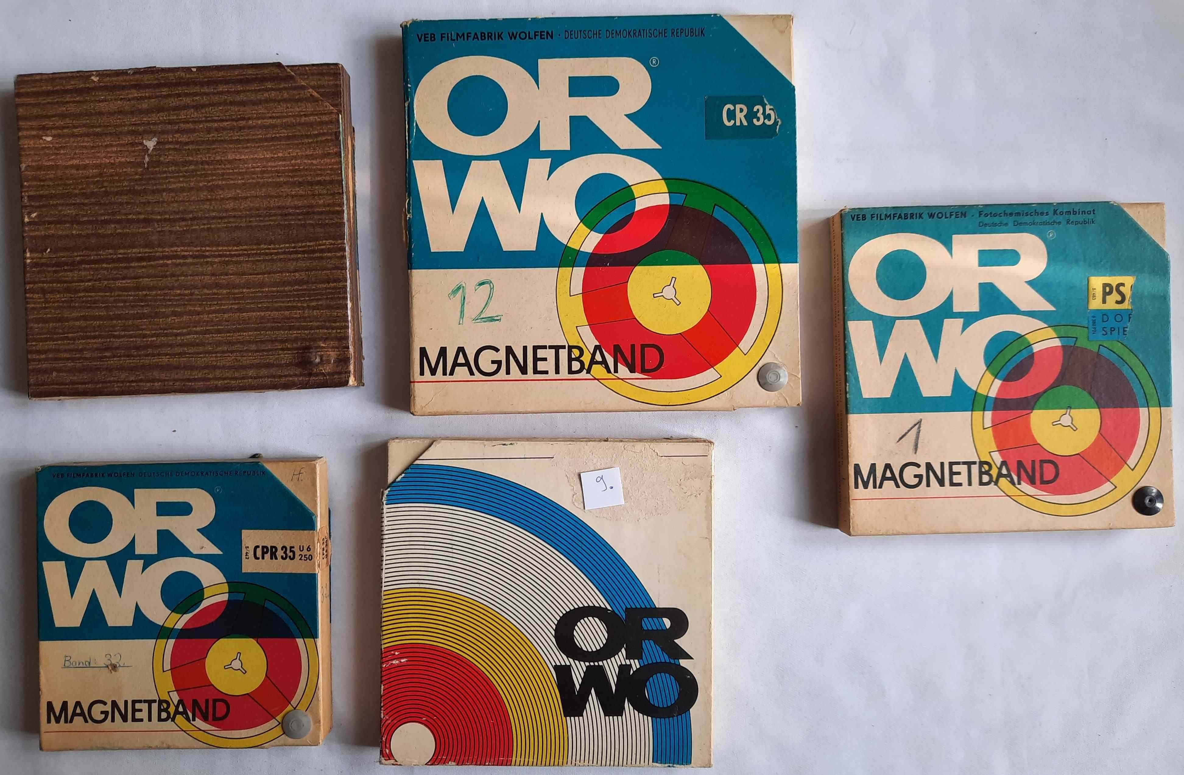 Taśma ORWO AGFA Taśmy Szpule Do Magnetofonu Szpulowego Zestaw 9